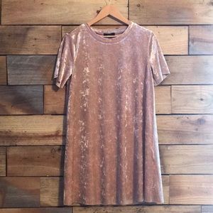 Forever 21 dress crushed velvet - nude - M